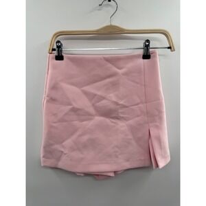 NWOT Zara Pleated Skort Women's XS Light Pink Polyester Classic Fit Fashion